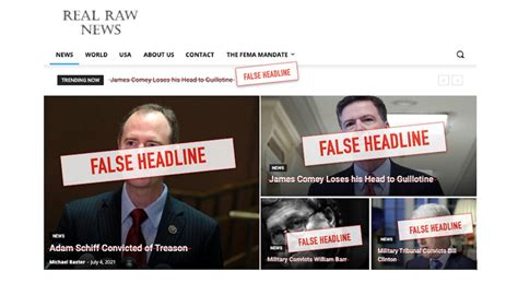 Real eaw news - The video consists almost entirely of a series of title cards that display the text of a July 20 story from the website Real Raw News, which routinely publishes false stories and conspiracy theories.